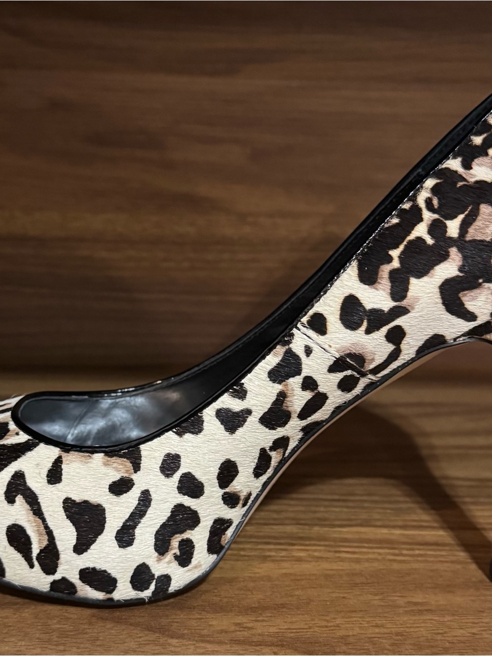 White House Black Market leopard Panther heels shoes - Picture 3 of 6
